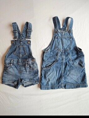 Blue Denim Kids Overalls - Casual Short and Skirt Styles